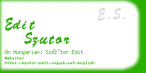 edit szutor business card